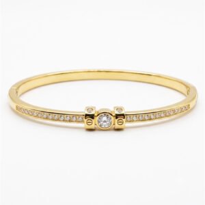 Golden Orbit Bracelet With Ring