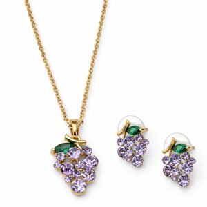Lavender Grapes Pendant Set